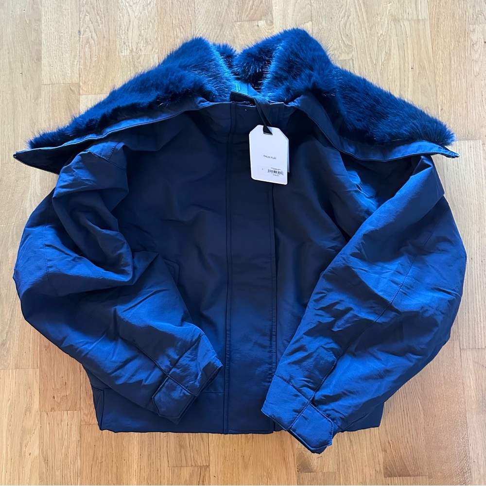 Gap Studio Faux fur lined crop bomber jacket - Picture 7 of 10